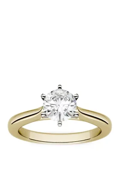 1/2 ct. t.w. Lab Created Moissanite Engagement Ring 14K White Gold