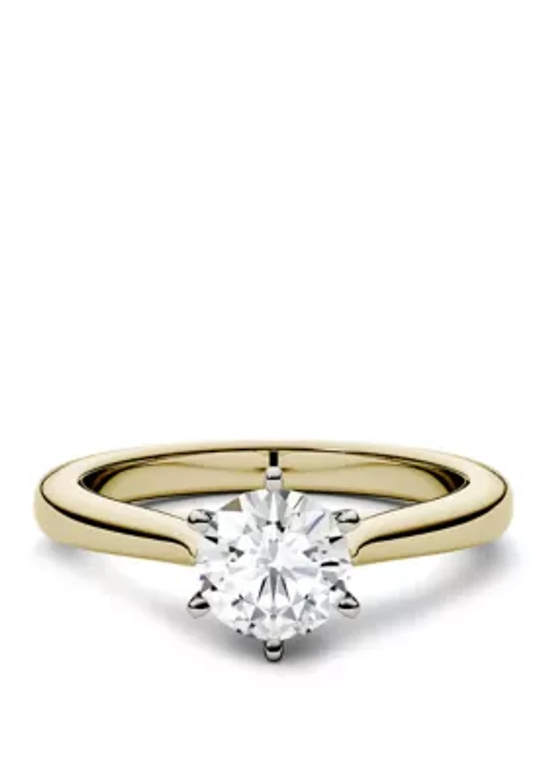 1/2 ct. t.w. Lab Created Moissanite Engagement Ring 14K White Gold