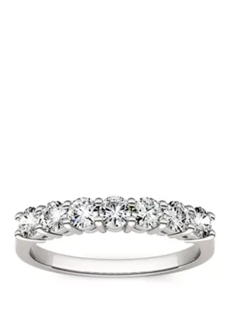3/4 ct. t.w. Lab Created Moissanite Seven Stone Band 14K White Gold