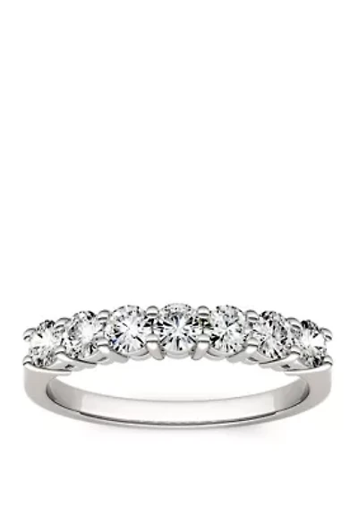 3/4 ct. t.w. Lab Created Moissanite Seven Stone Band 14K White Gold