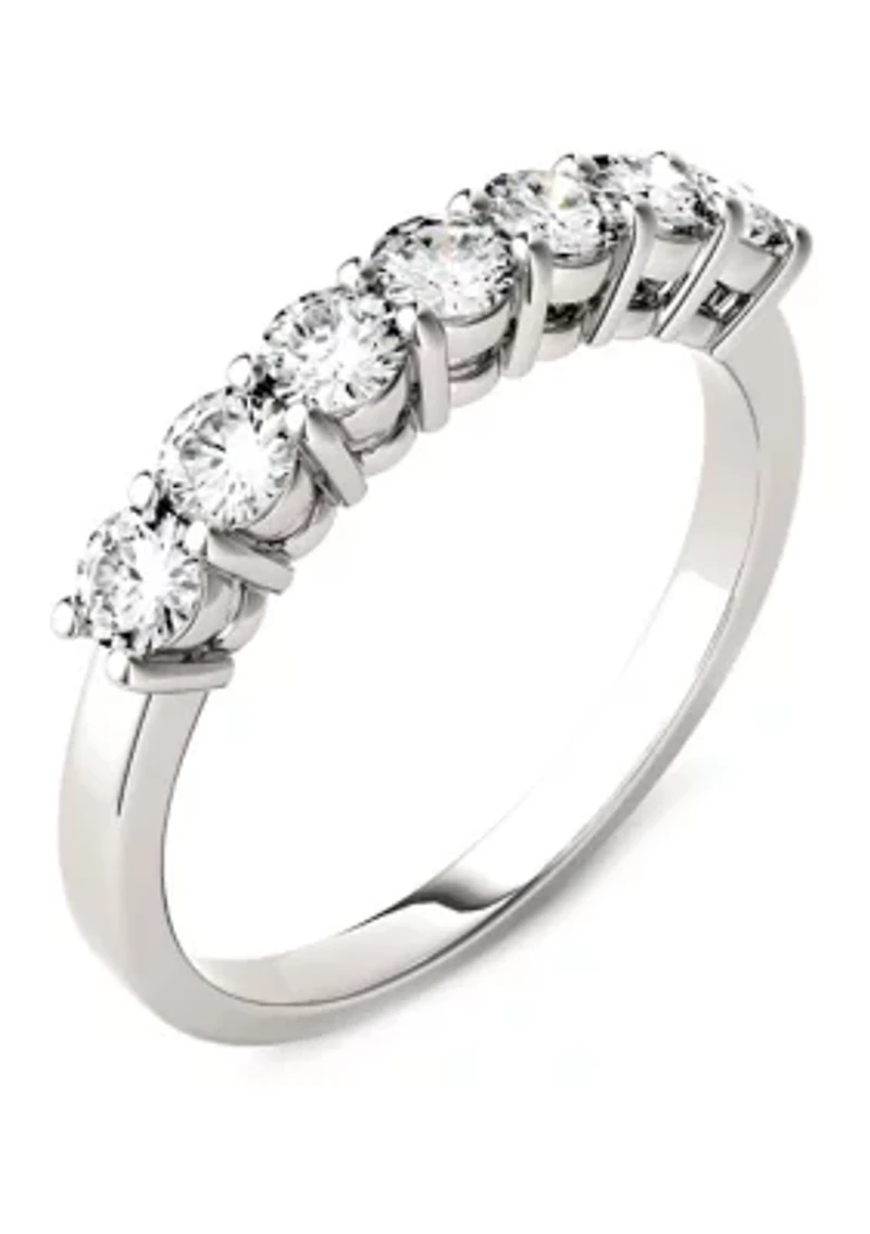 3/4 ct. t.w. Lab Created Moissanite Seven Stone Band 14K White Gold