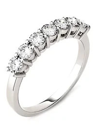 3/4 ct. t.w. Lab Created Moissanite Seven Stone Band 14K White Gold