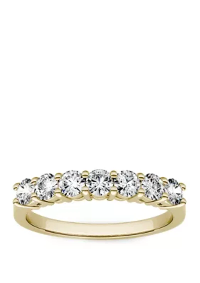 3/4 ct. t.w. Lab Created Moissanite Seven Stone Band 14K White Gold