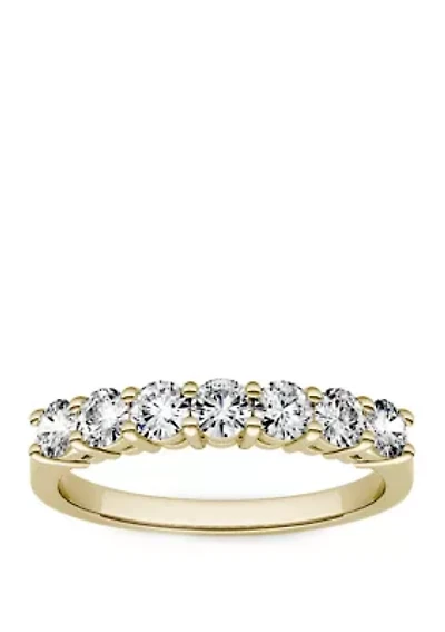 3/4 ct. t.w. Lab Created Moissanite Seven Stone Band 14K White Gold