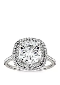 2.9 ct. t.w. Lab Created Moissanite Halo Ring 14K White Gold