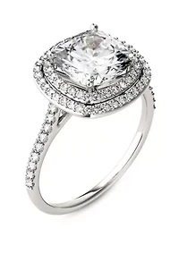 2.9 ct. t.w. Lab Created Moissanite Halo Ring 14K White Gold