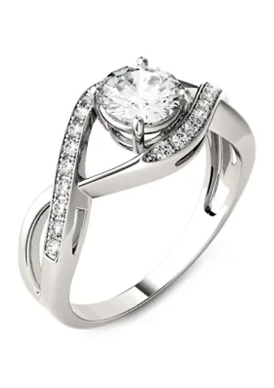 1.02 ct. t.w. Lab Created Moissanite Engagement Ring 14K White Gold