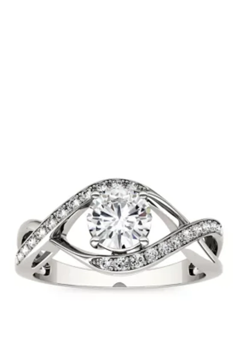 1.02 ct. t.w. Lab Created Moissanite Engagement Ring 14K White Gold