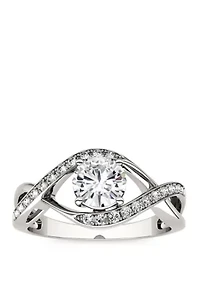 1.02 ct. t.w. Lab Created Moissanite Engagement Ring 14K White Gold