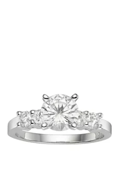 1.4 ct. t.w. Lab Created Moissanite Engagement Ring 14K White Gold