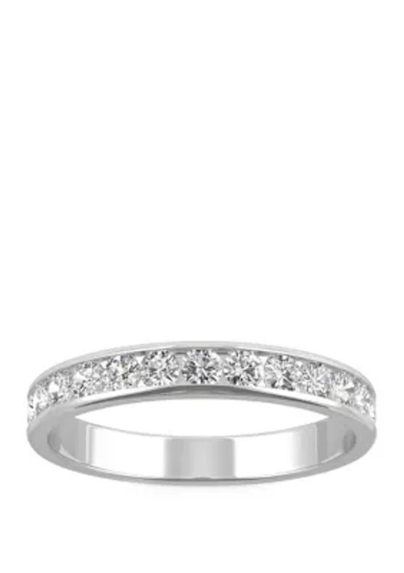 5/8 ct. t.w. Lab Created Moissanite Band 14K White Gold
