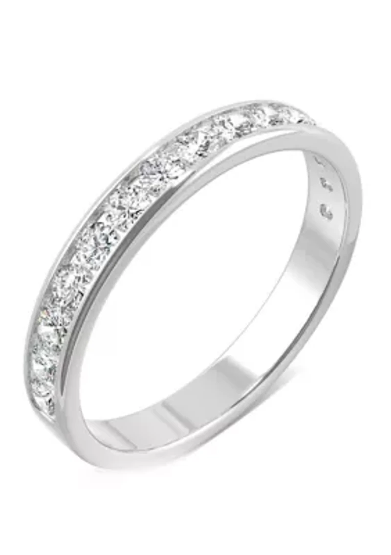 5/8 ct. t.w. Lab Created Moissanite Band 14K White Gold