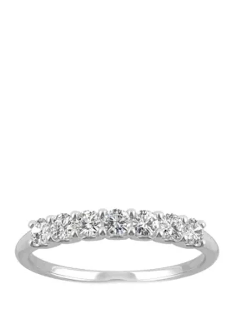 3/8 ct. t.w. Lab Created Moissanite Anniversary Band 14K White Gold
