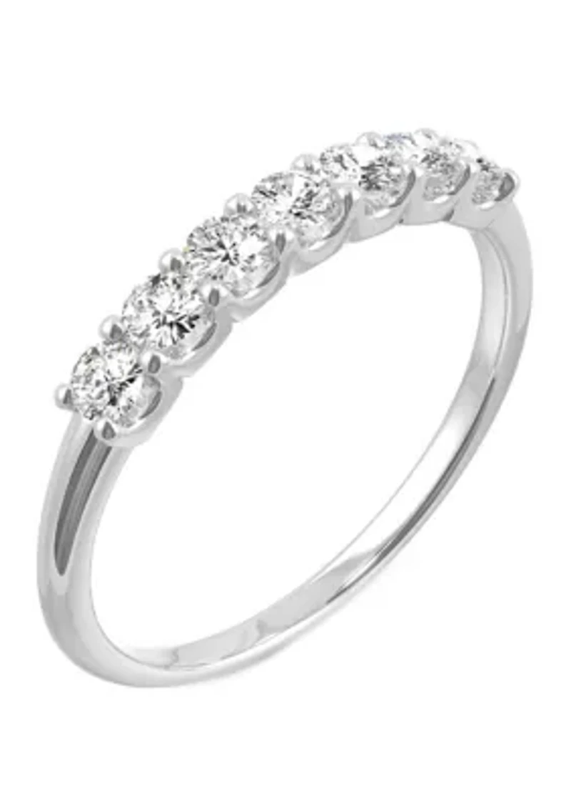 3/8 ct. t.w. Lab Created Moissanite Anniversary Band 14K White Gold
