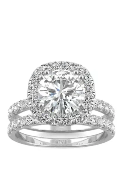 Moissanite Wedding Set