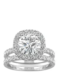 Moissanite Wedding Set