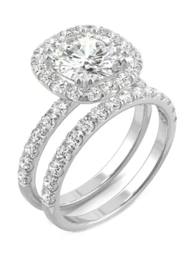 Moissanite Wedding Set