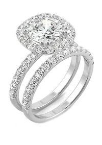 Moissanite Wedding Set