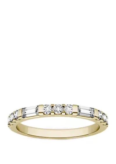 Lab Created Moissanite Stackable Band