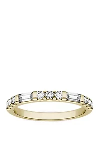 Lab Created Moissanite Stackable Band