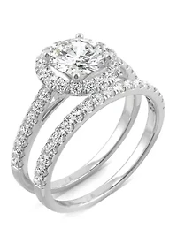 Lab Created Moissanite Wedding Set