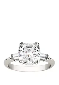 2.77 ct. t.w. Lab Created Moissanite 3 Stone Ring 14K White Gold