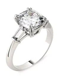 2.77 ct. t.w. Lab Created Moissanite 3 Stone Ring 14K White Gold