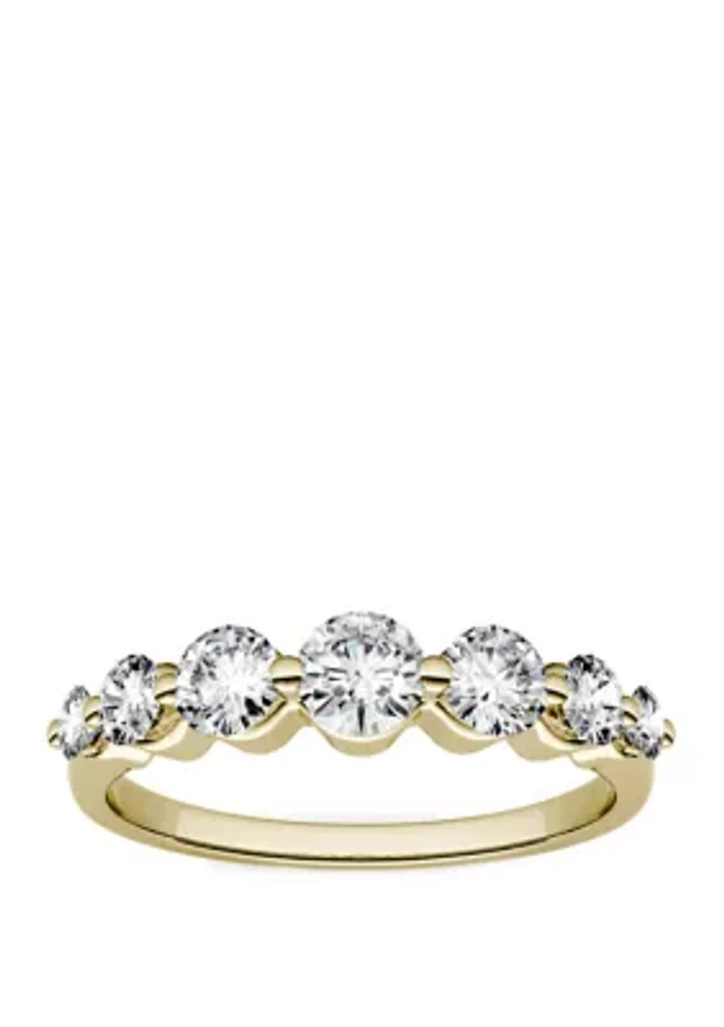 7/8 ct. t.w. Lab Created Moissanite Seven Stone Band 14K Yellow Gold