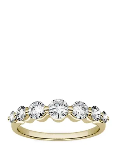 7/8 ct. t.w. Lab Created Moissanite Seven Stone Band 14K Yellow Gold