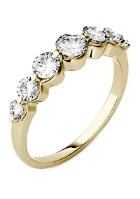 7/8 ct. t.w. Lab Created Moissanite Seven Stone Band 14K Yellow Gold
