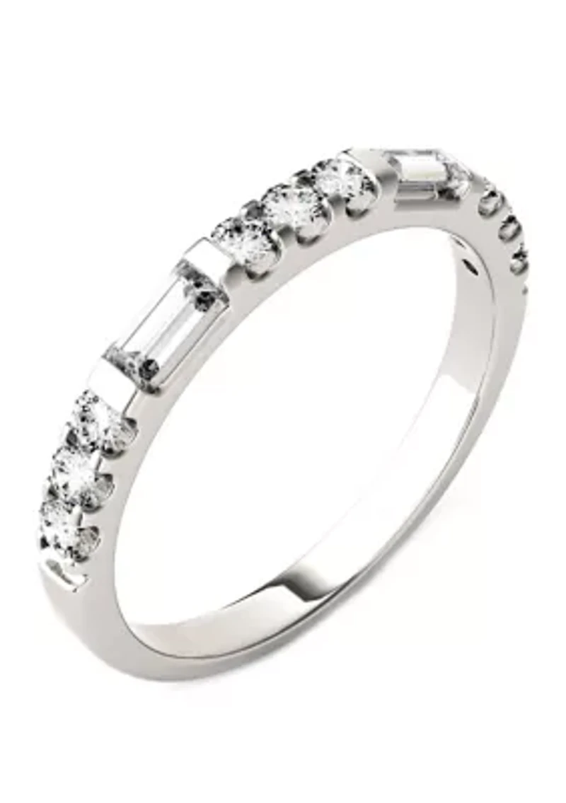 1/2 ct. t.w. Lab Created Moissanite Stackable Band 14K White Gold