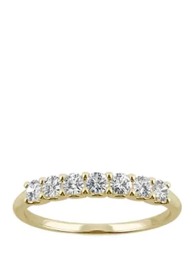 3/8 ct. t.w. Lab Created Moissanite Anniversary Band 14K White Gold