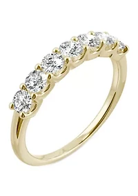 3/8 ct. t.w. Lab Created Moissanite Anniversary Band 14K Yellow Gold