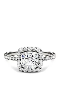 ct. t.w. Lab Created Moissanite Halo Ring 14K White Gold