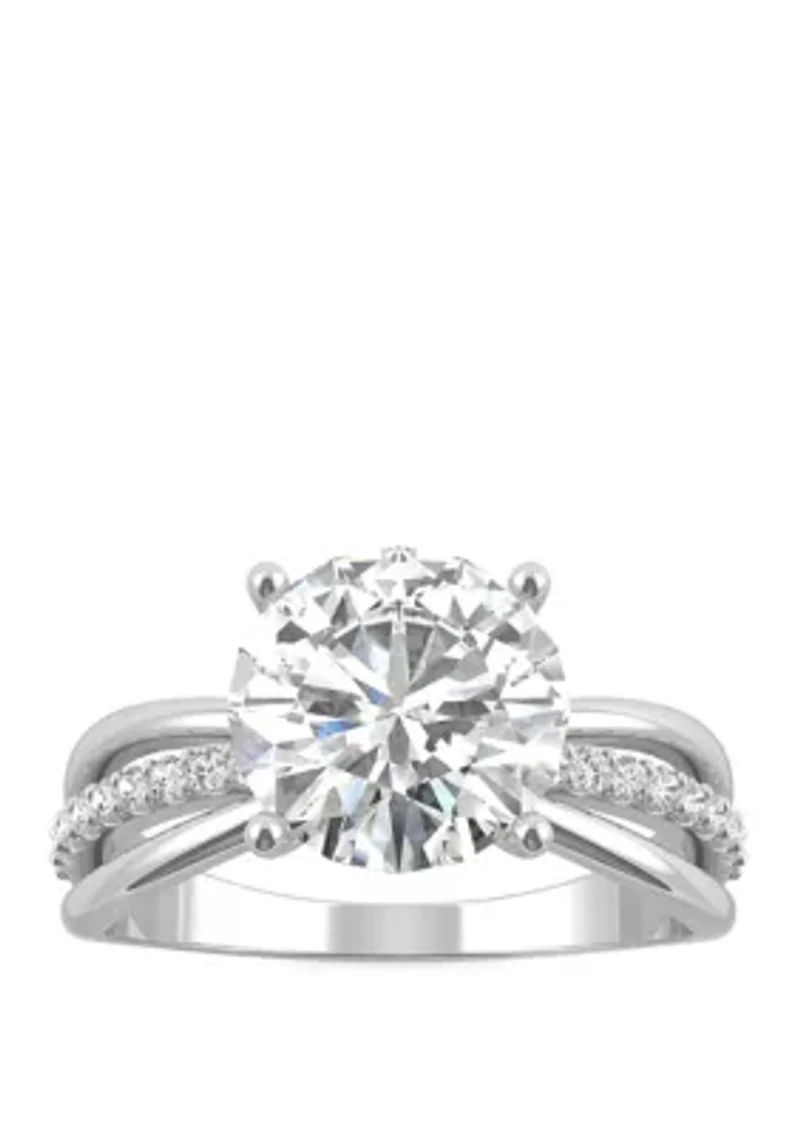 ct. t.w. Lab Created Moissanite Engagement Ring 14K White Gold
