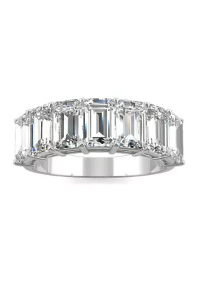 4 ct. t.w. Lab Created Moissanite Emerald Cut Seven Stone Ring 14k White Gold