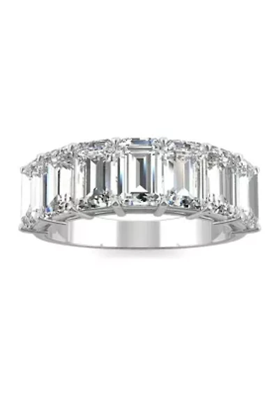 4 ct. t.w. Lab Created Moissanite Emerald Cut Seven Stone Ring 14k White Gold