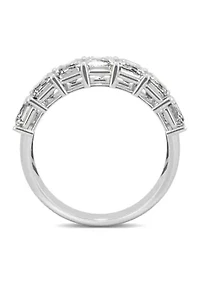 4 ct. t.w. Lab Created Moissanite Emerald Cut Seven Stone Ring 14k White Gold