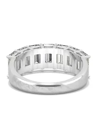 4 ct. t.w. Lab Created Moissanite Emerald Cut Seven Stone Ring 14k White Gold
