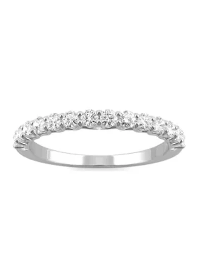 1/2 ct. t.w. Lab Created Moissanite Wedding Band 14k White Gold
