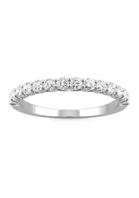 1/2 ct. t.w. Lab Created Moissanite Wedding Band 14k White Gold