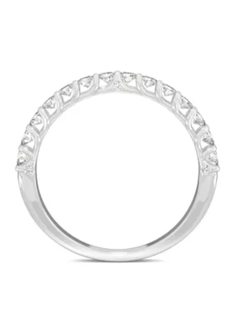 1/2 ct. t.w. Lab Created Moissanite Wedding Band 14k White Gold