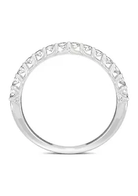 1/2 ct. t.w. Lab Created Moissanite Wedding Band 14k White Gold