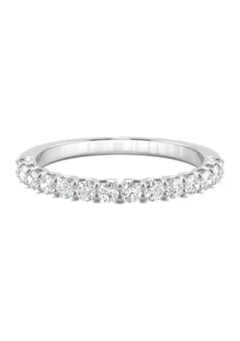 1/2 ct. t.w. Lab Created Moissanite Wedding Band 14k White Gold