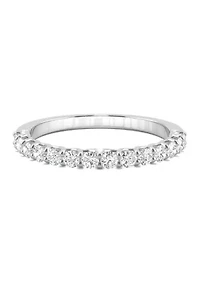 1/2 ct. t.w. Lab Created Moissanite Wedding Band 14k White Gold