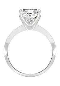 3/8 ct. t.w. Lab Created Moissanite Solitaire Cushion Ring 14k White Gold