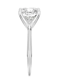 3/8 ct. t.w. Lab Created Moissanite Solitaire Cushion Ring 14k White Gold