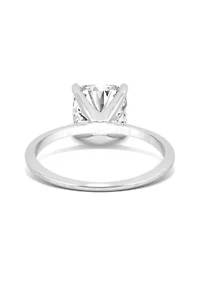 3/8 ct. t.w. Lab Created Moissanite Solitaire Cushion Ring 14k White Gold