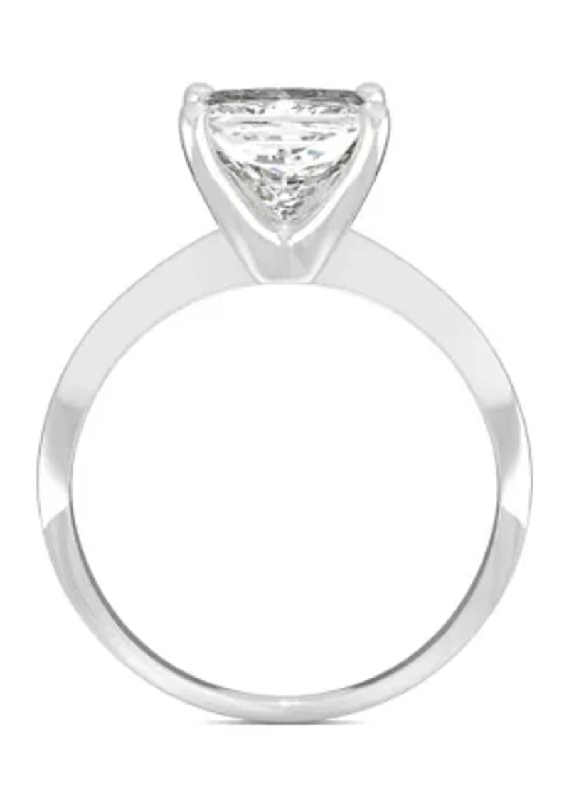 7/8 ct. t.w. Lab Created Moissanite Princess Solitaire Ring 14k White Gold