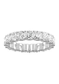 4 ct. t.w. Lab Created Moissanite Cushion Eternity Band 14k White Gold
